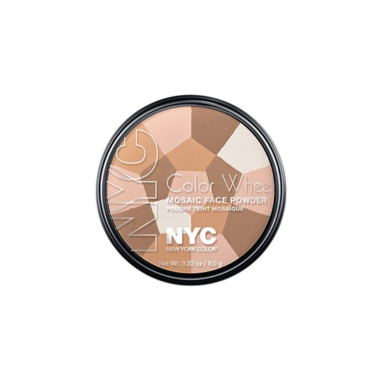 New York Color Wheel Mosaic Face Powder, Translucent Highlighter Glow, 0.32 Ounce