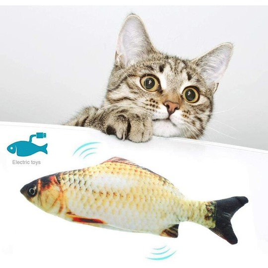 Cat Toy Simulation Fish Fish Electronic Couthern Toy Swing Fish Cat Toy usb Rechargeable Stirring Fish Cat Toy Herb Carp