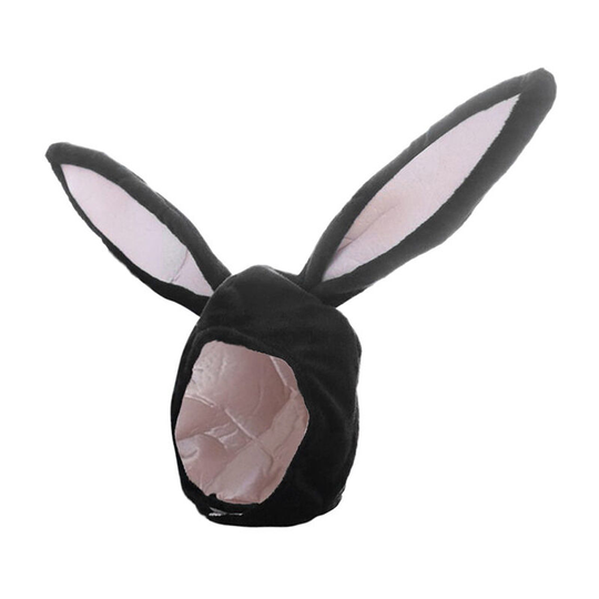 Girl rabbit cute hat plush rabbit ears hat head warm photo shoot hat(black)