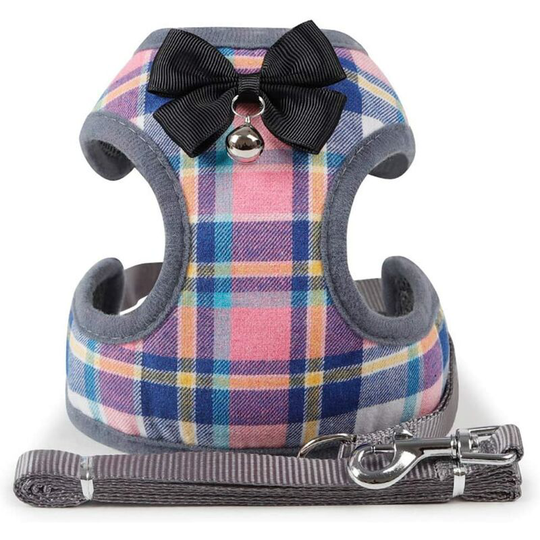 Soft Breathable Comfortable Dog/Cat Harness Puppy Walking Lead MZ123 (s, Colour) - Litzee