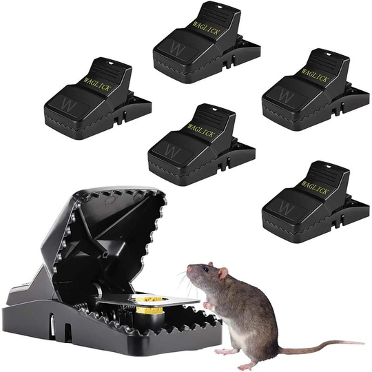 Mouse Trap, Set of 6 Reusable Rat Trap Mousetrap with Powerful and Sensitive Control