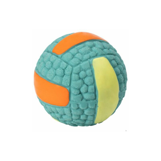 Interactive latex dog ball with sound for play and training