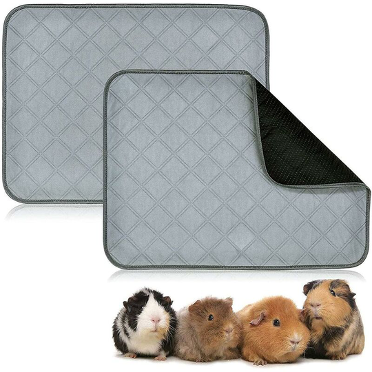 Guinea Pig Fleece Cage Liners - 2 Pack Washable Guinea Pig Pee Pads, Waterproof - ssxjv