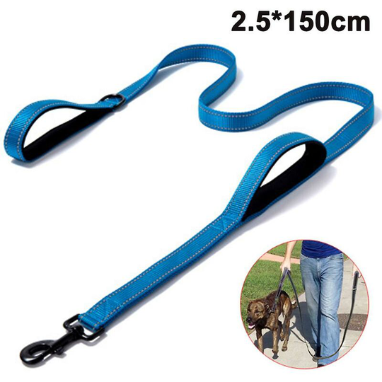 Deckon - Pet Gear Dog Leash1.5m Long Padded Two Handle Heavy Duty Double Handles Lead For Control Safety Training Leashes For Large Dogs Or Medium
