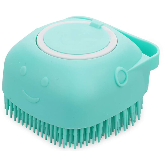 Dog and Cat Bath Brush Silicone Rubber Comb Dog Grooming Brush Puppy Silicone Massage Brush Fur Hair Cleaning Brush Cleaning Brush Soft Shampoo