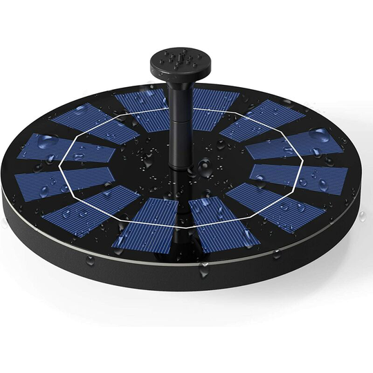 2.5W Solar Fountain Pump with Built-in Battery Backup Outdoor Solar Powered Water Pump Kit for Bird Bath, Pond, Pool, Patio, Garden Decoration