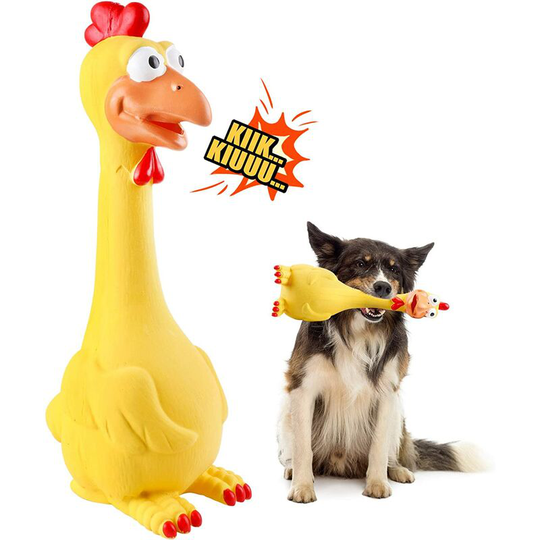 Betterlifegb - BetterLife Interactive Dog Toy, Squeaker Chew Toys, Dog Accessories Games, Chicken Christmas Gift for Large Puppy Pet