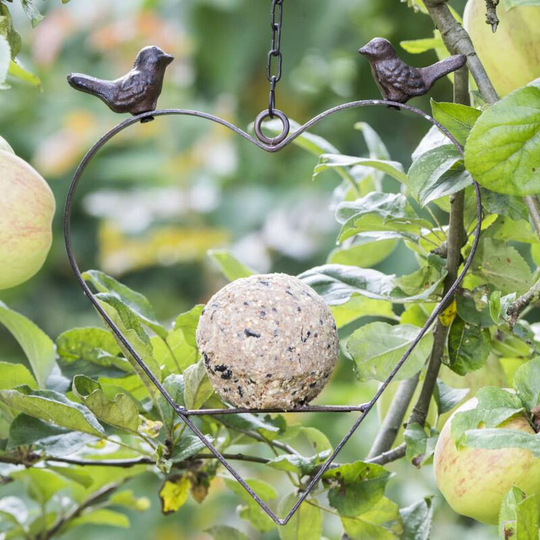 Hi Bird Feeder Heart Shape 23.5 cm Brown