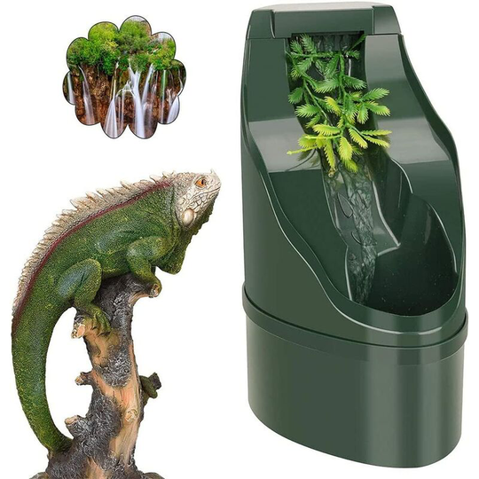 Einemgeld - Reptile Chameleon Bistro Drinker Dripper with Feeding Tongs and Scrub Tweezers for Amphibians, Insects, Lizards, Turtles, Snakes,
