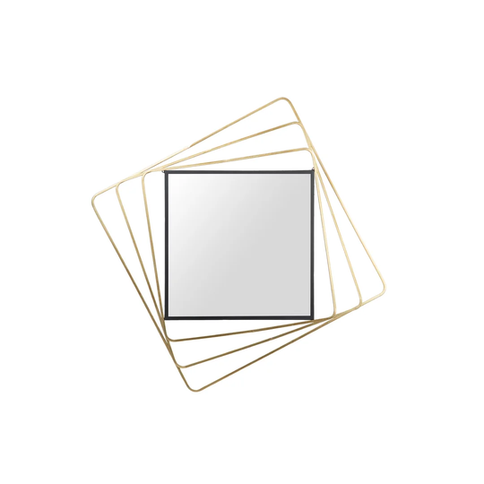 Cabool Metal Framed Wall Mounted Accent Mirror in Gold