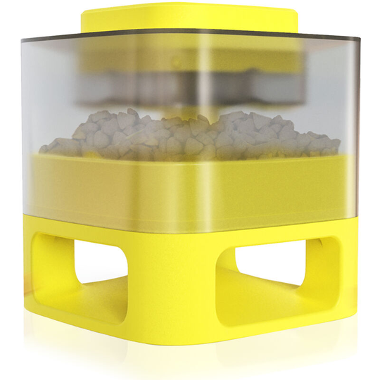 Pet Food Dispenser Interactive Slow Feeder for Cat Dog Food Leaker Treat Training Feeding Toys Educational Toy Yellow