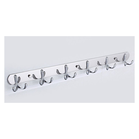 Thsinde Hook Bracket Wall Mount Stainless Steel for Bedroom Kitchen-Rabbit 6 Hooks