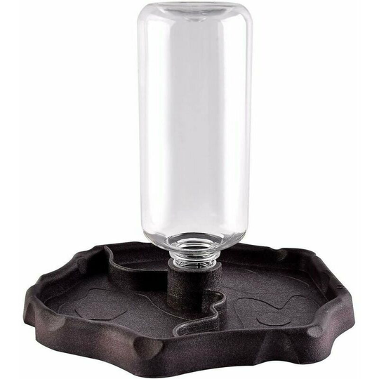 Turtle Drinker Water Dispenser Turtle Feeder 2 in 1 Water Feeder Leak Proof Plastic Bowl