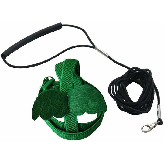 Thsidne Long Cable Bird Harness Decorative Lightweight Parakeet Parrot Vest Rope For Bird Green m