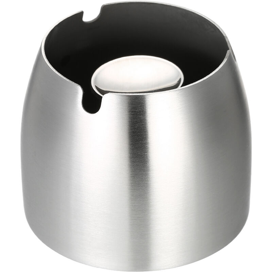 Windproof Ashtray Stainless Steel Tabletop Ashtray Cigarette Cigar Ash Holder with Column Bracket Ash Tray for Patio Hotel Home Office