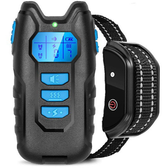 Perle Rare - Rechargeable Dog Training Collar, 600 Meter Remote Control Electric Dog Collar with Vibration, Electric Shock, Sound Mode
