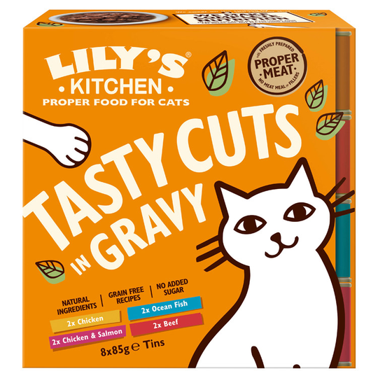 Lily's Kitchen Tasty Cuts in Gravy Multipack for Cats - Saver Pack: 16 x 85g