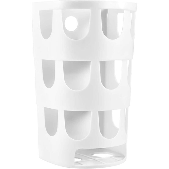 Hay Rack for Small Animals, Food Dispensers Porous Hangable Plastic Feeding Bowl, Cage Accessories for Rabbits Hamster Chinchillas - White