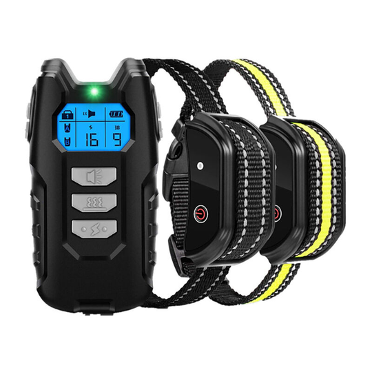 Benobby Kids - Rechargeable Dog Training Collar with 2 Receivers, 100% Water Resistant with Safety Lock. Sound, Vibration and Static Shock Modes,