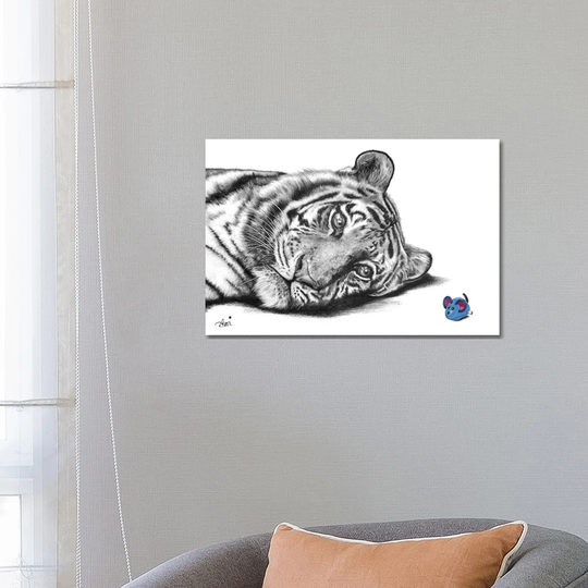 Tiger Mouse by Astra Taylor-Todd - Wrapped Canvas Gallery-Wrapped Canvas Giclée