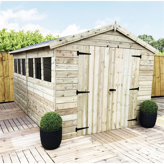 Quinnipiac 6 ft. W x 12 ft. D Solid Wood Garden Shed