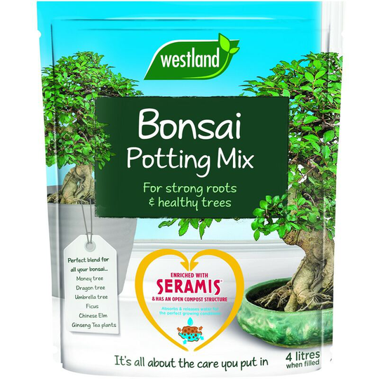 Bonsai Potting Mix Compost Indoor Plant 4 Litres Enriched With Seramis - Westland