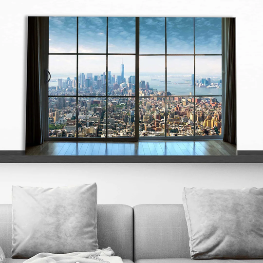 New York City Window - Wrapped Canvas Photograph