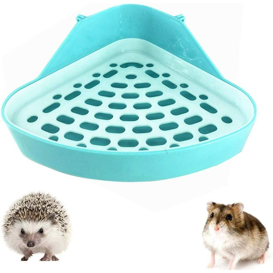 Echoo - Small Animal Plastic Toilet, Hamster Litter Box, Durable Plastic Triangle Pet Small Rat Small