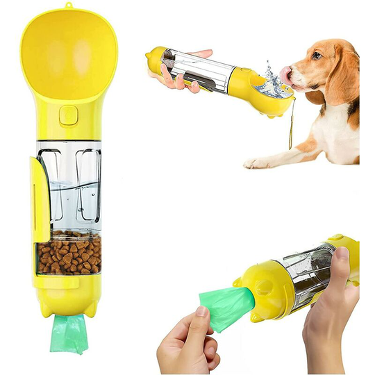 Sun Flowergb - Dog Water Bottle, Waterproof Portable Puppy Water Dispenser with Pet Feeder