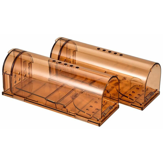 Human Mouse Trap, Capture Live Mice, 2 Piece Plastic Mouse Trap, Reusable, The Mouse Trap Is Suitable For: Kitchen