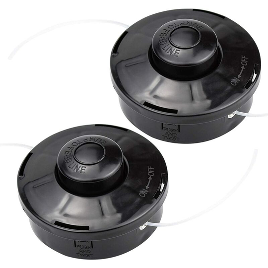 2 Pack Universal Brush Cutter Head Nylon Trimmer Replacement Spool Brush Cutter Cutting Head M10 x 1.25 for Petrol Brush Cutter