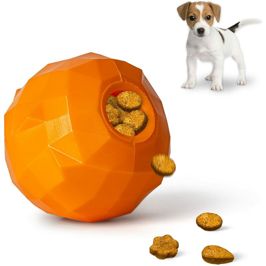 Original Bouncy Toy Dispenser for Treats and Croquettes, Indestructible Anti-Stress Ball, Interactive for Dogs and Cats, Dishwasher Safe