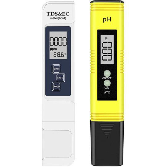 Perle Rare - pH Meter, Eletorot pH Tester for Swimming Pools Measuring tds pH ec Temperature Water Quality ph Tester for Drinking Water, Swimming