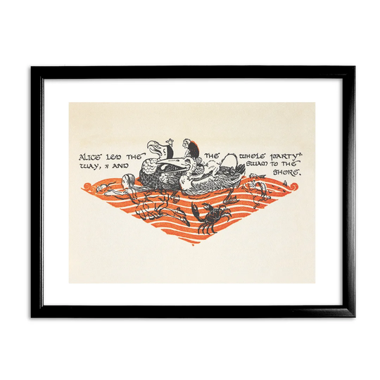 Alice's Adventures in Wonderland by Gwynedd M. Hudson Framed Vintage Advertisement