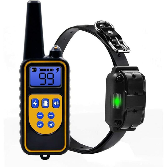 Sun Flowergb - Dog Training Collar 800 Meters Anti Bark Collar with Controlled Vibration and Sound Stimulation Rechargeable Waterproof Dog Training