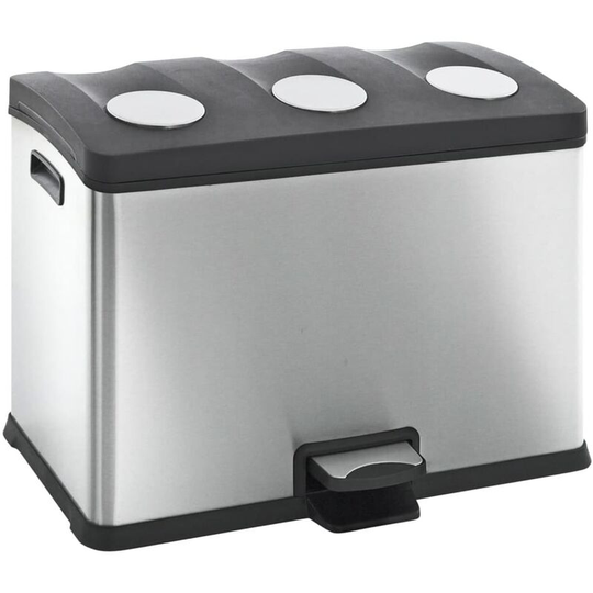 EKO - Pedal Bin Rejoice 3x12 l Matte Silver Silver