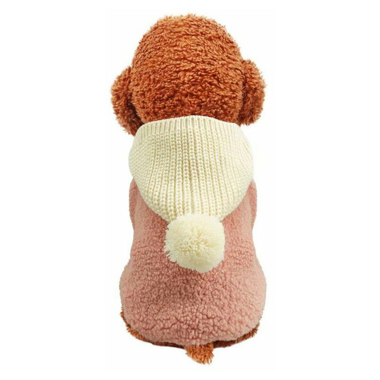 Pet clothes Winter winter vest Hats for pets Cat clothes Autumn and winter plus velvet dog clothes Rose vest l-