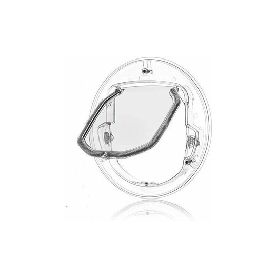 Pet Door, Dog Window Door, Clear Round Flap Door with Locking Kit and 4-Way Liner