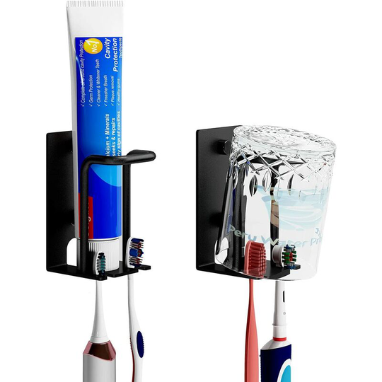 Norcks - Toothbrush Holder, Electric Toothbrush Holder Wall Mounted Bathroom Organizer Tooth brush Rack Electric Toothbrush Heads Holder Self