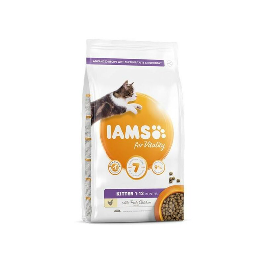 Iams - Vitality Kitten Food Chicken Cat Food (2kg) (May Vary) - May Vary