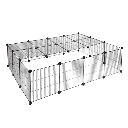 Playpen DIY Enclosure Pet Puppy Kennel House 147 x 111 x 37cm for Rabbits Guinea Pig Cages Exercise Dog Training
