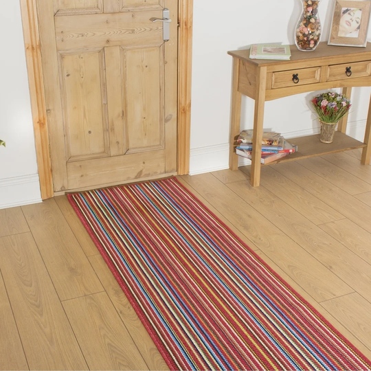 Andrews Looped/Hooked Red Indoor/Outdoor Rug