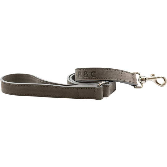 Nubuck Dog Lead (Thin) (Grey) - Grey - Ralph&co