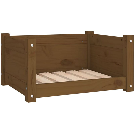 Dog Bed Honey Brown 55.5x45.5x28 cm Solid Pine Wood Vidaxl Brown