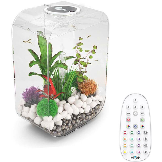 Biorb - life 45L Clear Aquarium Fish Tank with Multi Colour led Lighting