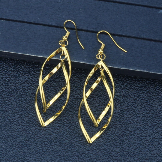 18K Gold Plated Dangle Earrings Classic Infinity Earrings Women Girls