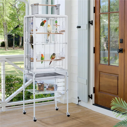 Malvern Floor Bird Cage with Rolling Stand