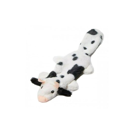 Cow Flat Friend Dog Toy (One Size) (Black/White) - Black/White - Animate