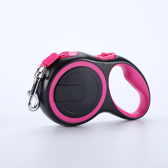 Dog leash, retractable pet leash, tangle free m 5m rose red - Muff