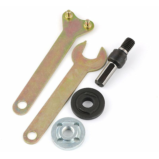 5 Pcs/Set Electric Drill Variable Angle Grinder Flange Nut Connecting Rod Conversion Tool Set (Multicolor-Type 1)